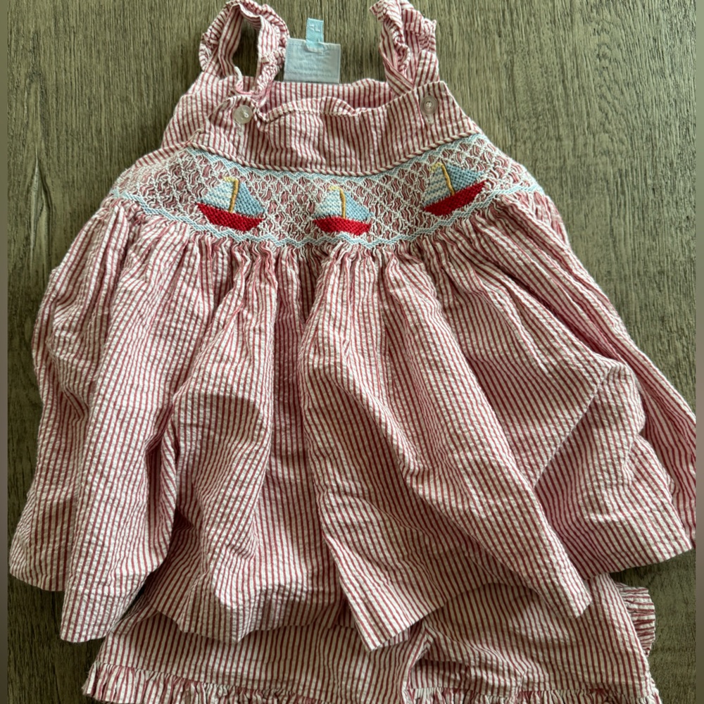 Sailboat gingham set